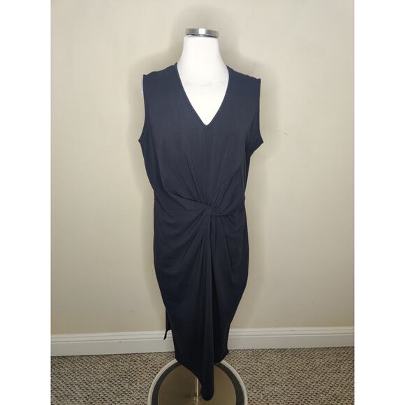 Duffield Lane Maxi Dress Twist Front Sleeveless Stretch Cotton - Picture 1 of 8